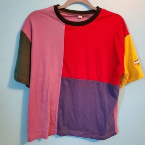 Kina and Tam "Living in Limbo" Color Block Tee
